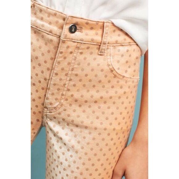 Pilcro and the Letterpress Velvet Polka Dot High-Rise Skinny Ankle Jeans, 24P - Picture 5 of 16